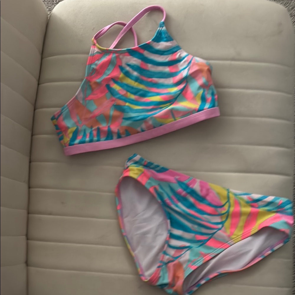 Colorful Striped Bikini Set